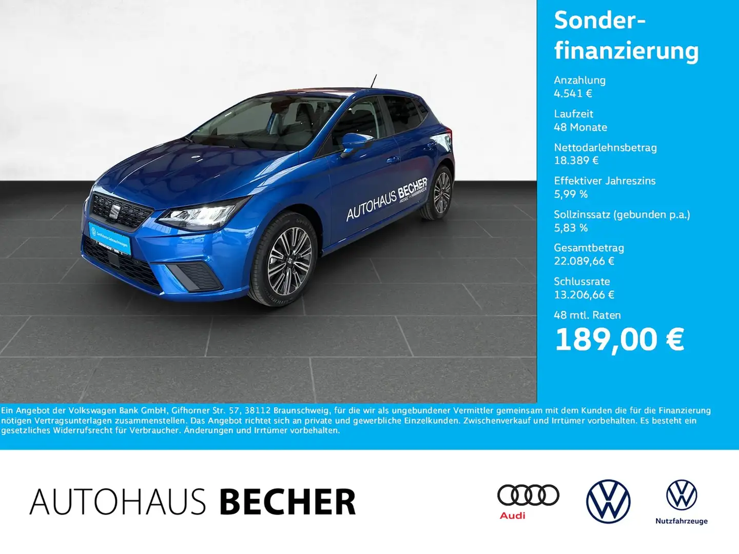SEAT Ibiza 1.0 TSI 6-Gang Style Edition /CarPlay/LED Blau - 1