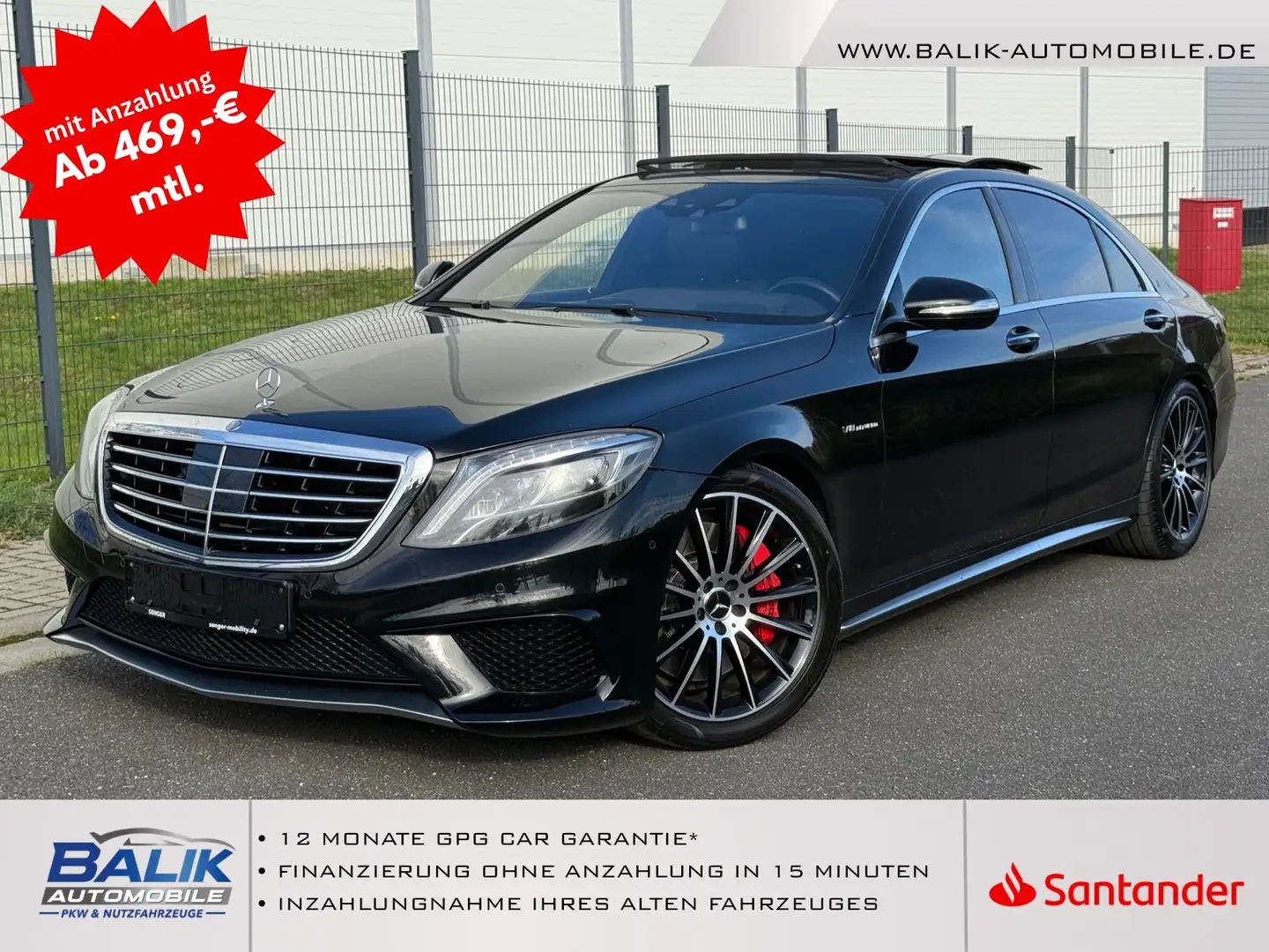Mercedes-Benz S 63 AMG 4Matic L*PANO*BURMESTER*NACHTSICHT*VOLL Noir - 1