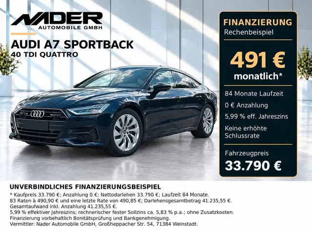 Audi A7 Sportback 40 TDI quattro | AHK | Standheizung
