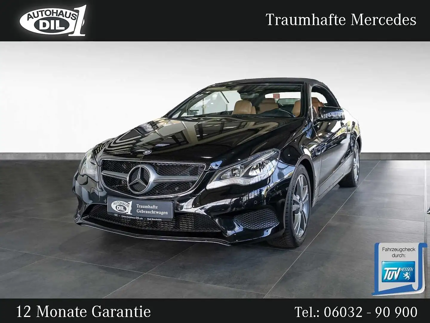Mercedes-Benz E 200 CGI Cabrio *AHK*AIRSCARF*NAVI* Noir - 1