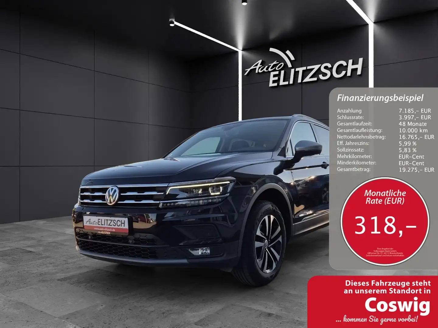 Volkswagen Tiguan Allspace TSI United LED Navi ACC PDC SH LM Negro - 1