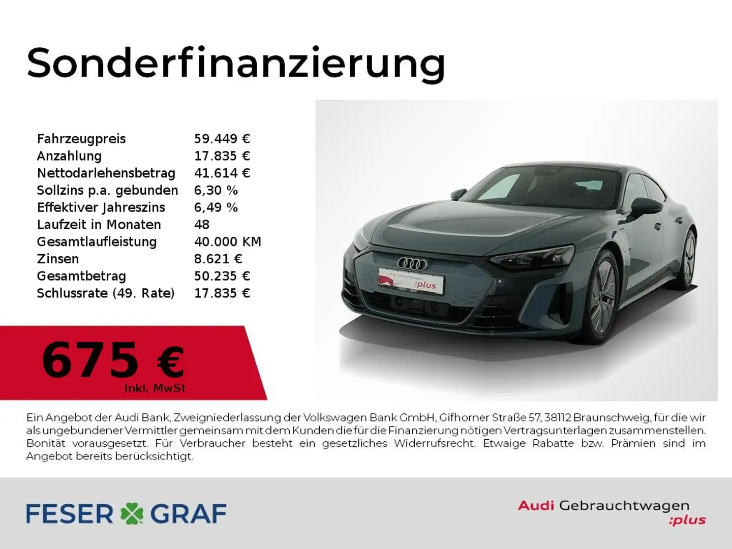 Audi e-tron GT quattro Navi Pano Leder Grau - 1