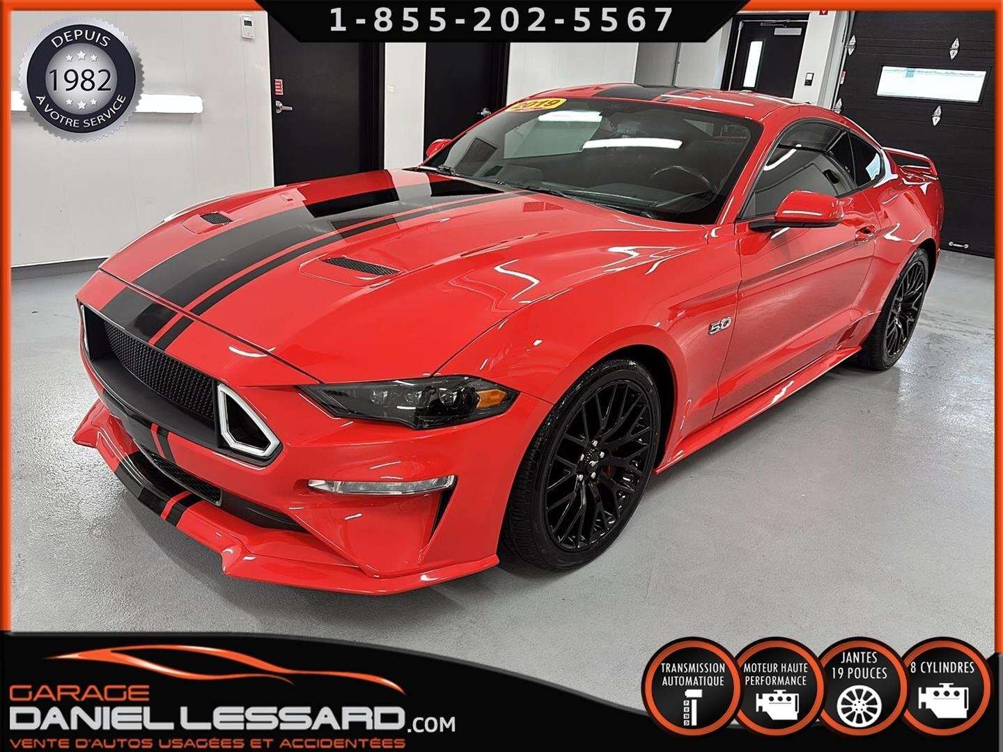 2019 Ford Mustang GT 5.0 LITRES, AUTOMATIQUE, MAG 19P, CAMERA, AILER — снимка 1