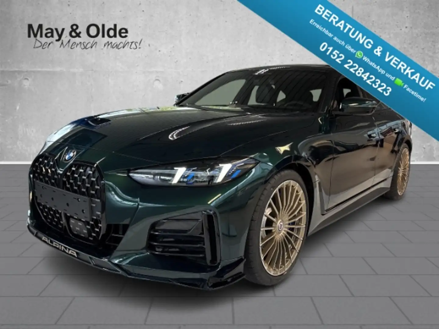 Alpina B4 GT Gran Coupe StandHZG Panorama Navi Leder H/K LED Grün - 1