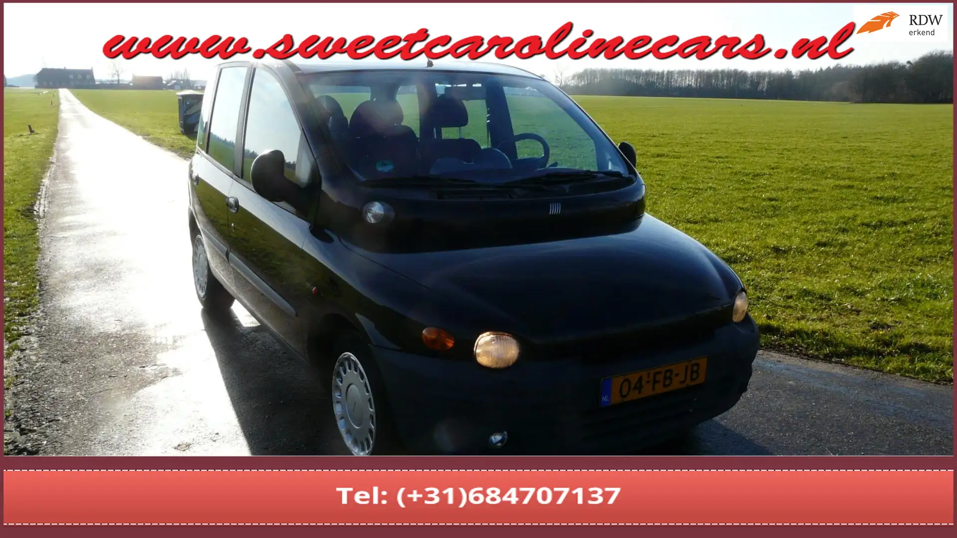 Fiat Multipla 1.6 ELX,Airco,Elec.pakket,Trekhaak,...6-persoons!! Schwarz - 1
