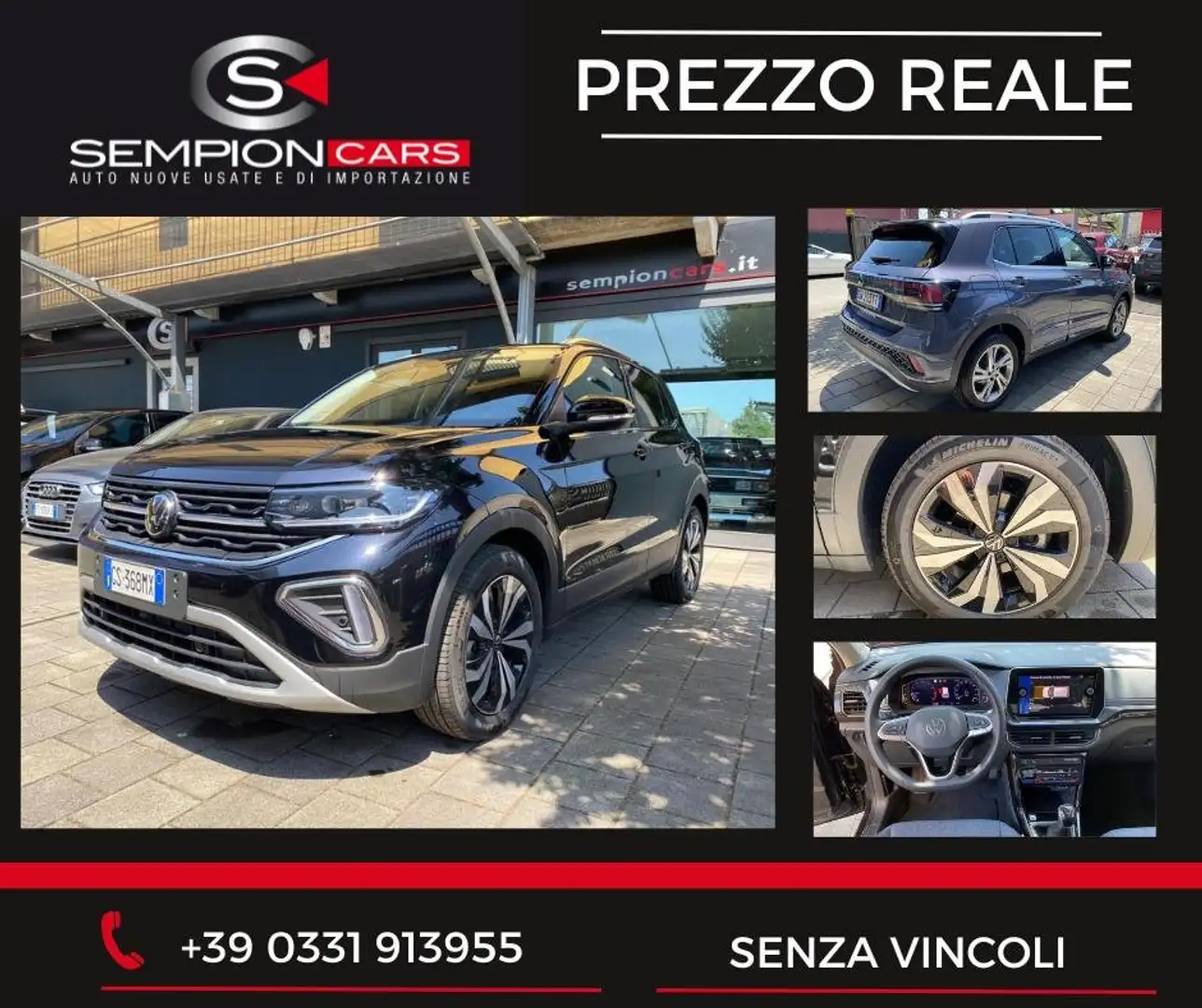 Volkswagen T-Cross 1.0 tsi Style 115cv Restyling PREZZO REALE Zwart - 1
