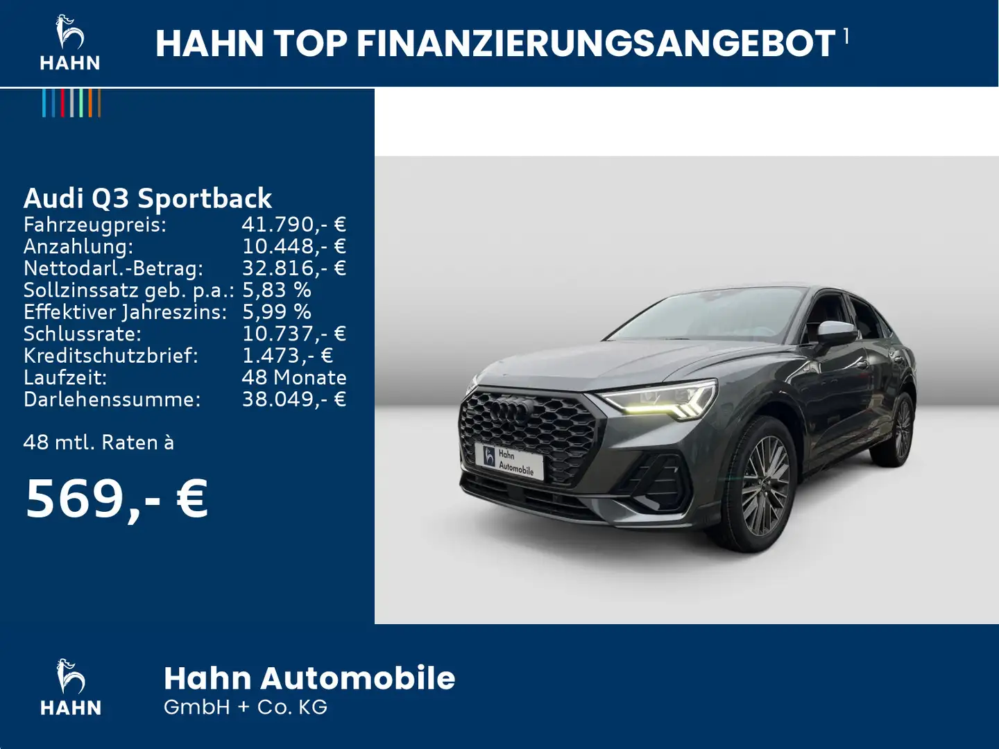 Audi Q3 45TFSI S-Line qu. S-trc Navi LED Noir - 2