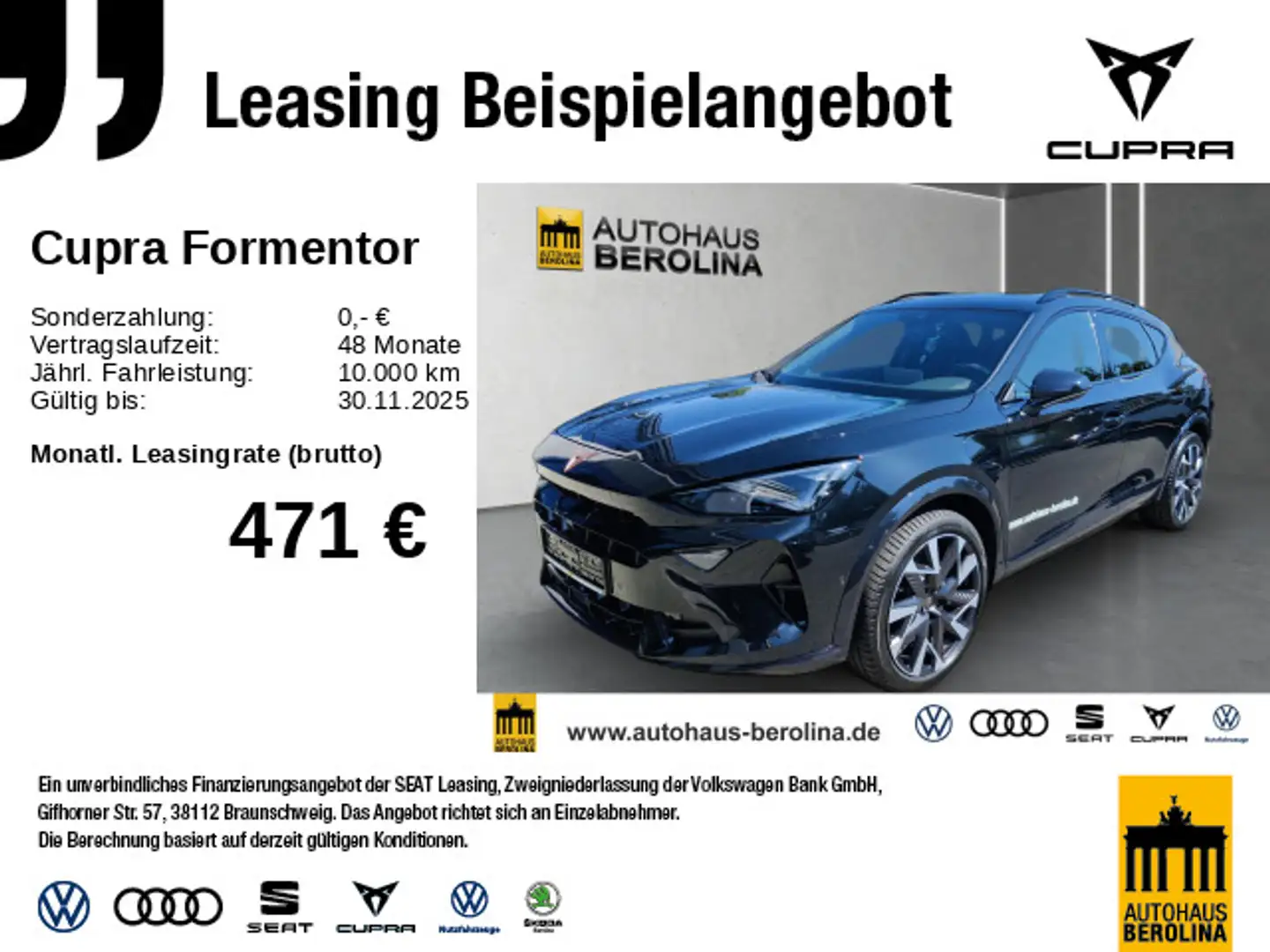 CUPRA Formentor 1.5 e-Hybrid VZ DSG *SENNHEISER*R-CAM* Nero - 1