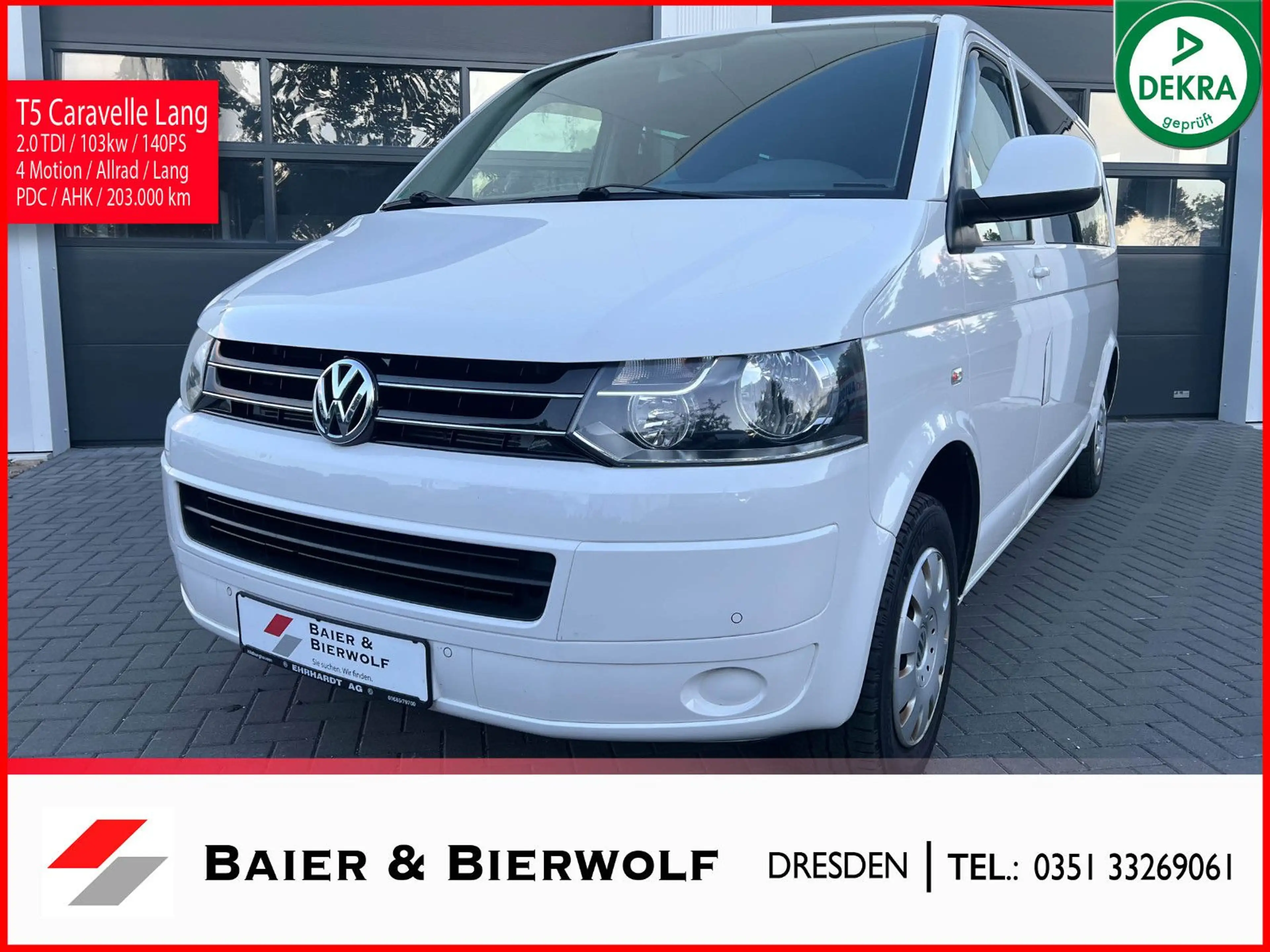 Volkswagen T5 Caravelle lang 4Motion Comf. Standh. PDC 150P