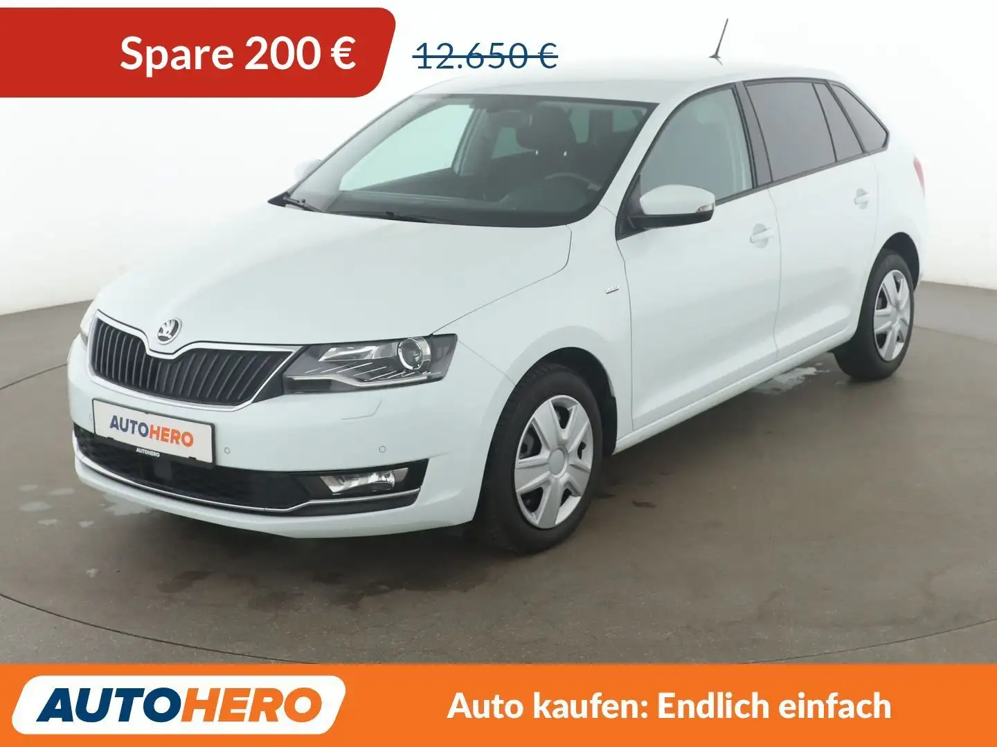Skoda Rapid/Spaceback 1.0 TSI Clever*NAVI*PDC*SHZ*KLIMA*TEMPO* Weiß - 1