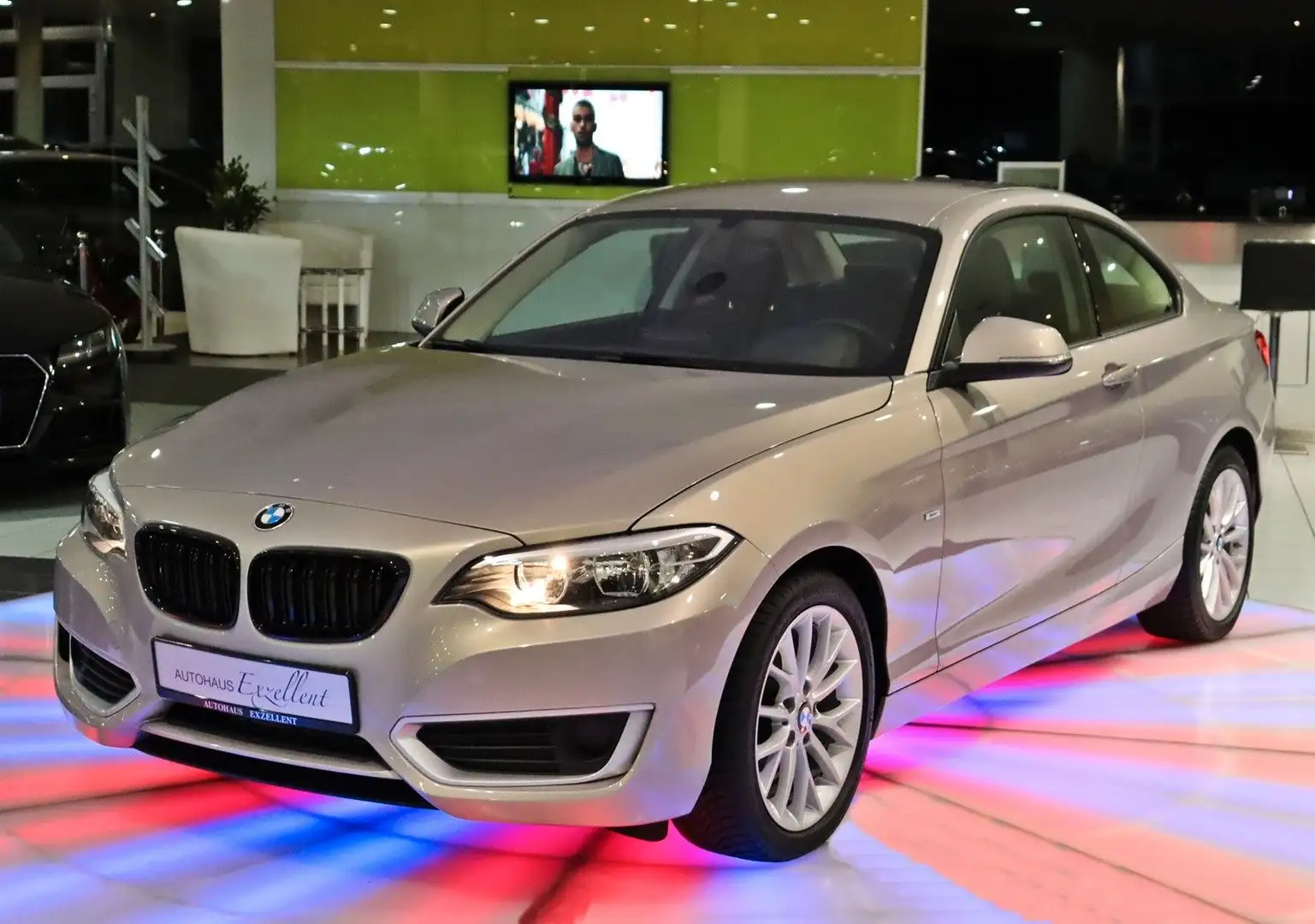 BMW 220 i Coupe*LEDER*KLIMA*TEMPOMAT*ALU*LED*MFL*BC* Silber - 1