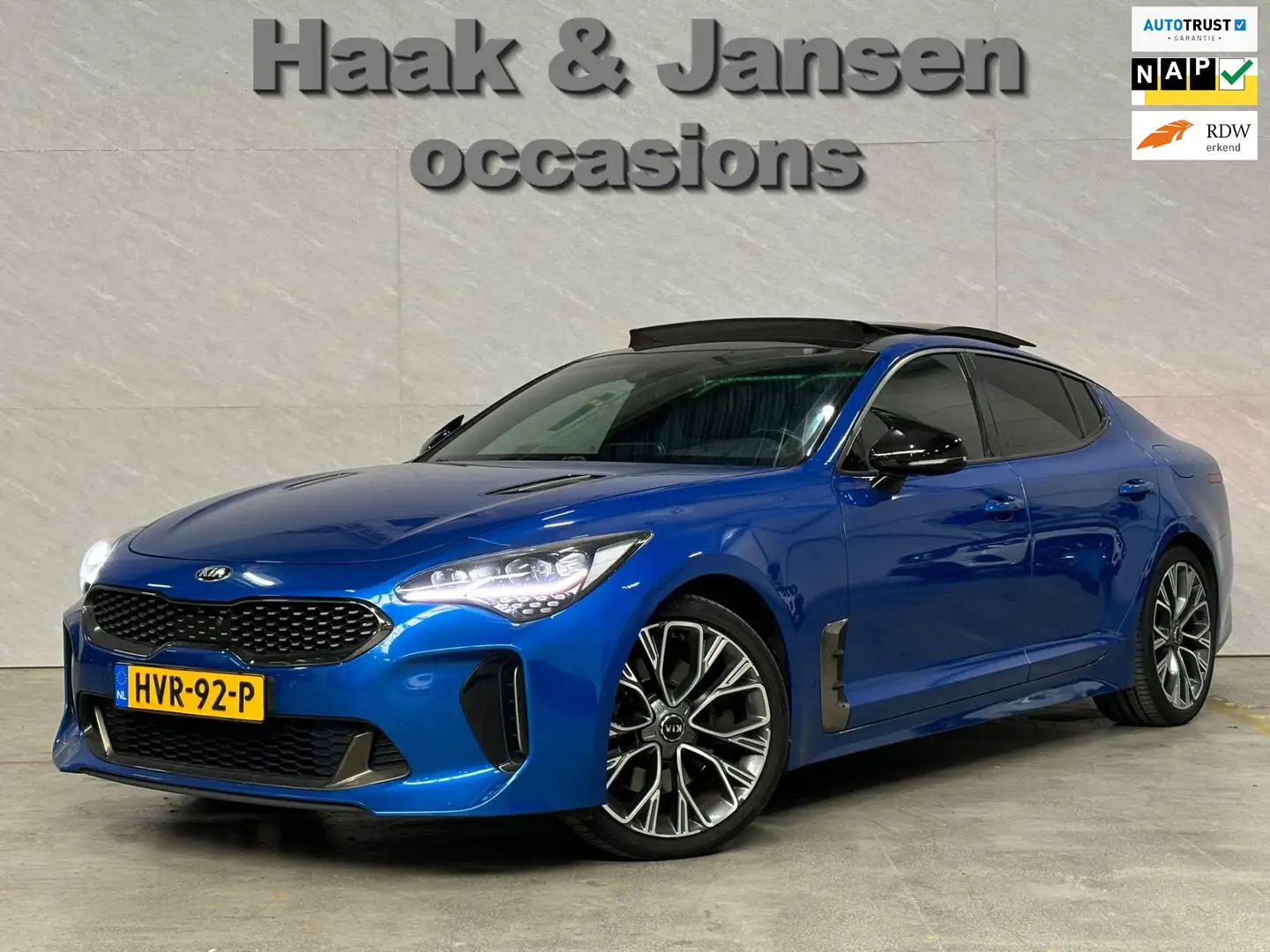 Kia Stinger GT-Line 2WD - Pano - Leder - Adaptive - Trekhaak - Blauw - 1