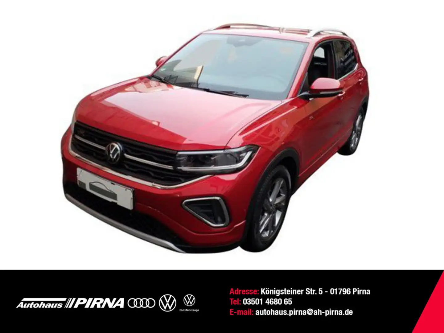 Volkswagen T-Cross 1.0 TSI R-line IQ.Light Kamera AHK Rot - 1