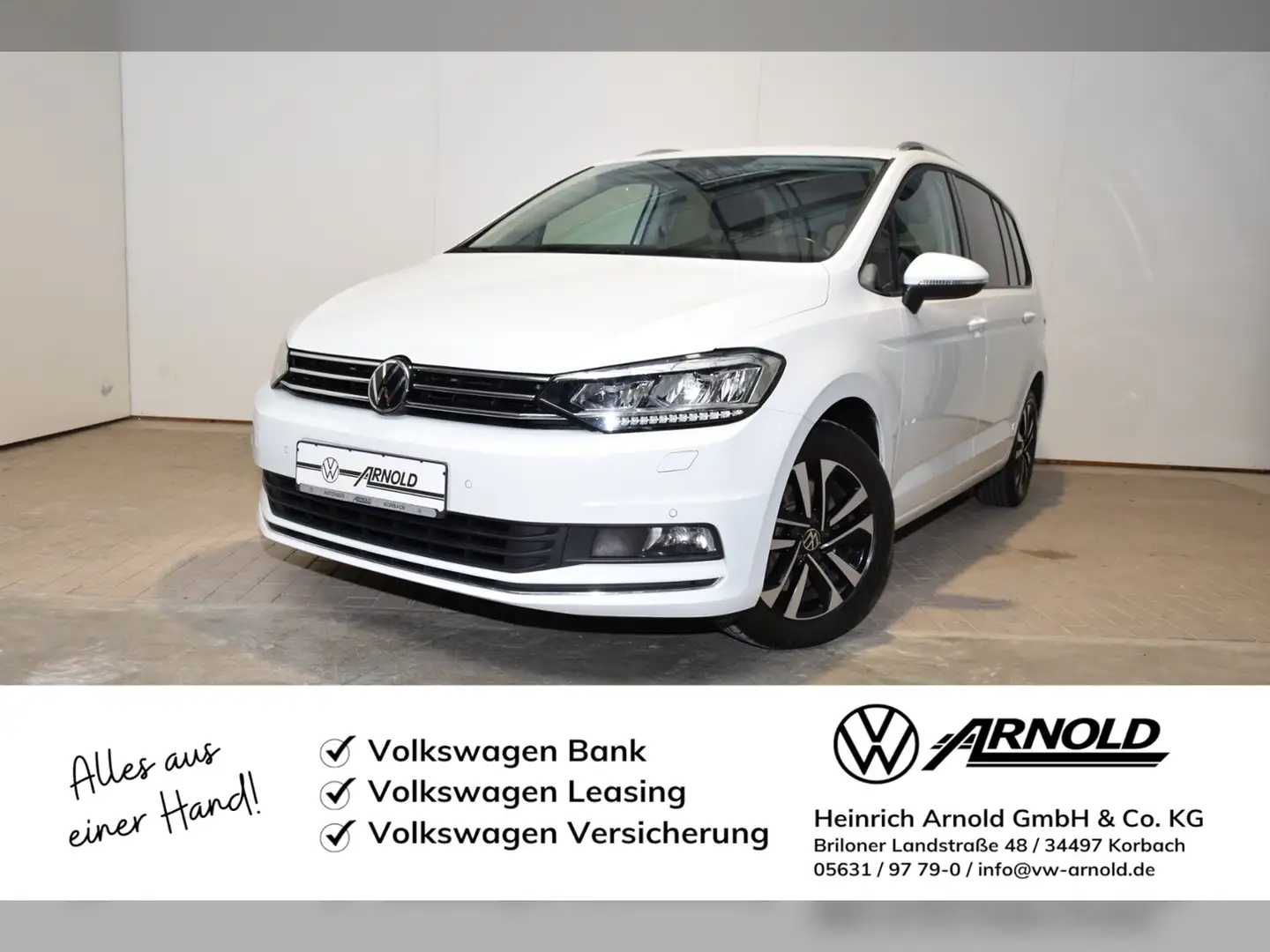 Volkswagen Touran TDI UNITED 7-Sitze - LED - Navi - RearView Blanc - 1