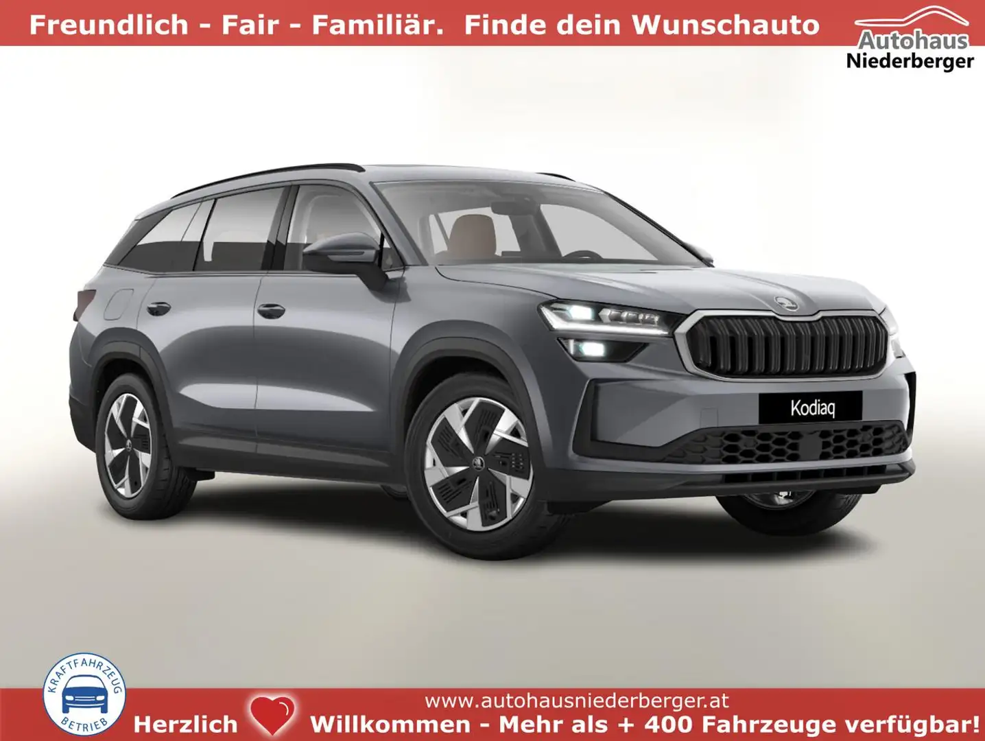 Skoda Kodiaq Selection 4x4 Selec AHK Pano Matrix Nav Kessy A... Grau - 1