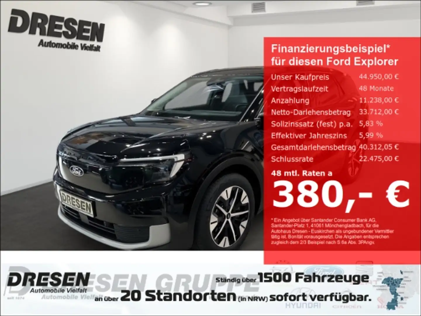 Ford Explorer Extendet Range RWD 77Kwh 285PS Head-Up-Display/ Fa Negru - 1