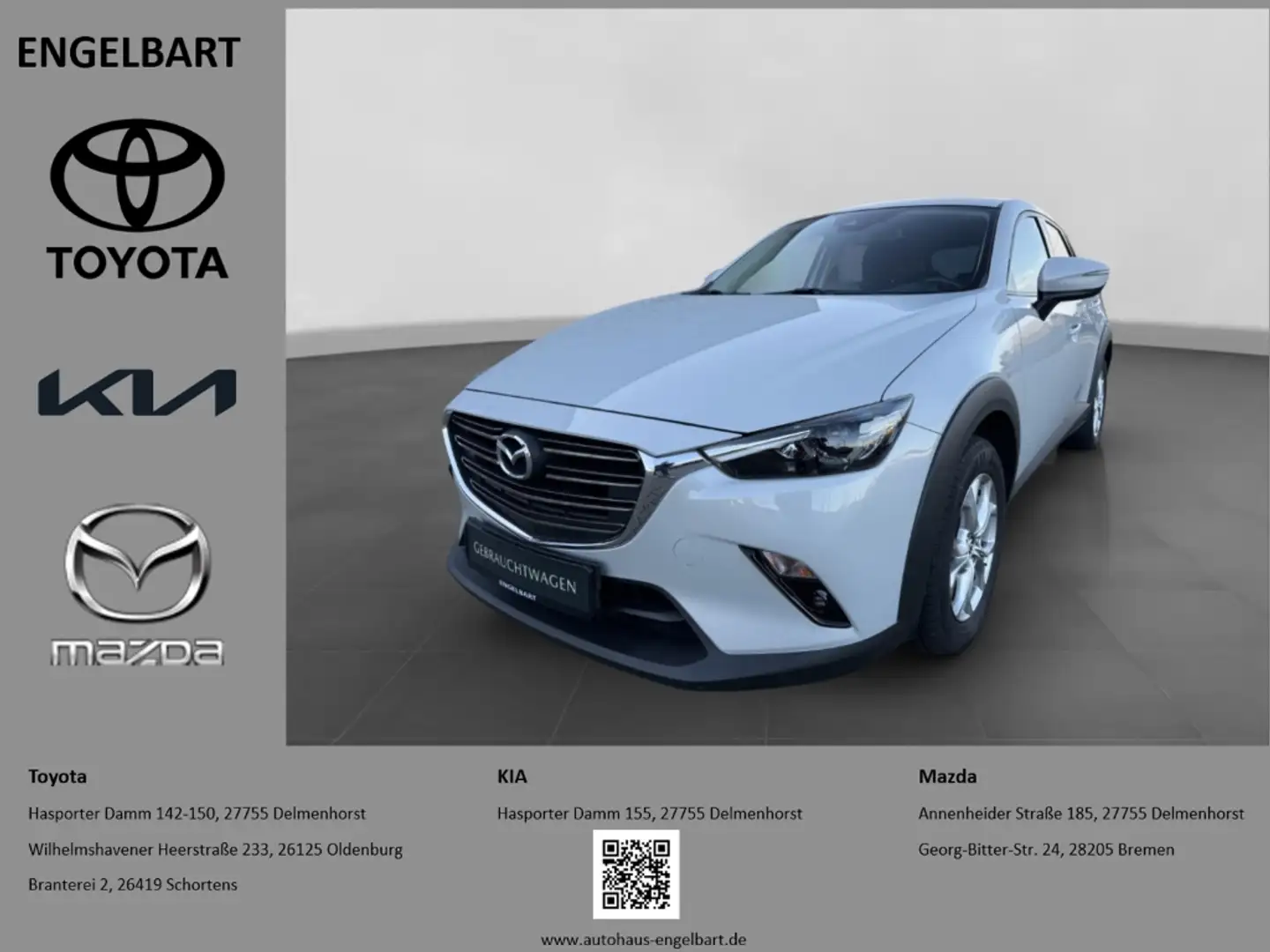 Mazda CX-3 Exclusive-Line AWD 2.0 SKYACTIV-G-Autom.-LED-Klima Grau - 1