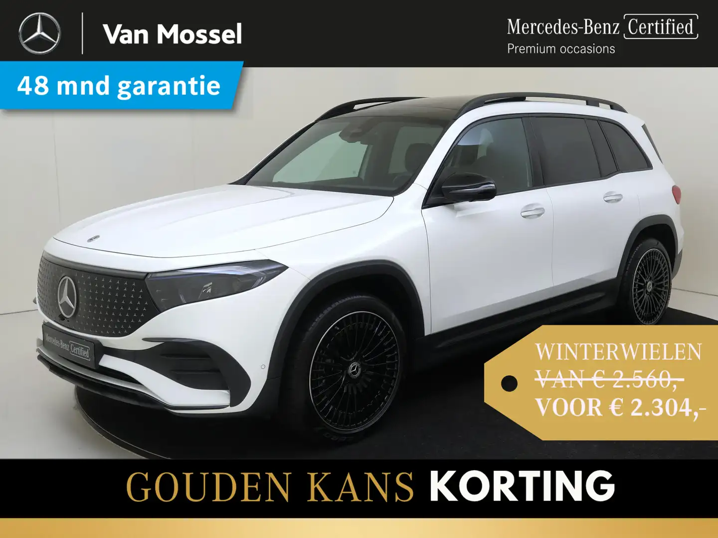 Mercedes-Benz EQB 300 4MATIC AMG Line 67 kWh / Panoramadak/ Night/ 20 in Blanc - 1