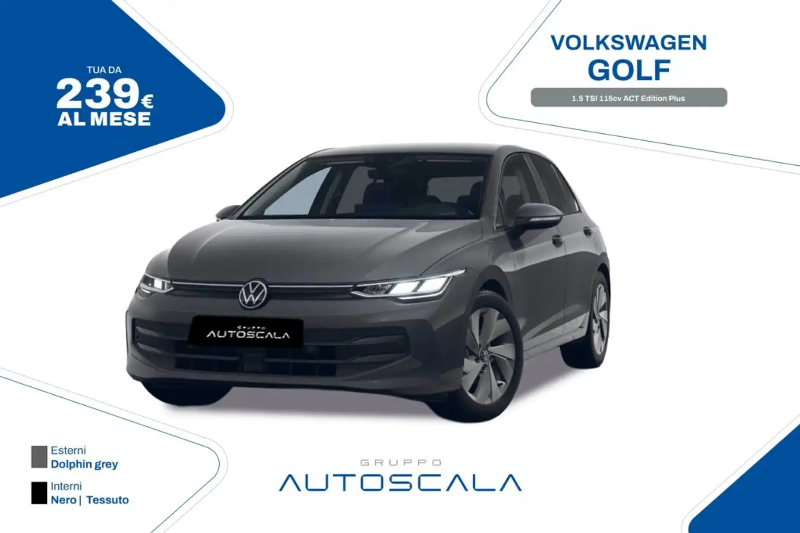 Volkswagen Golf 1.5 TSI 115cv ACT Edition Plus Grigio - 1