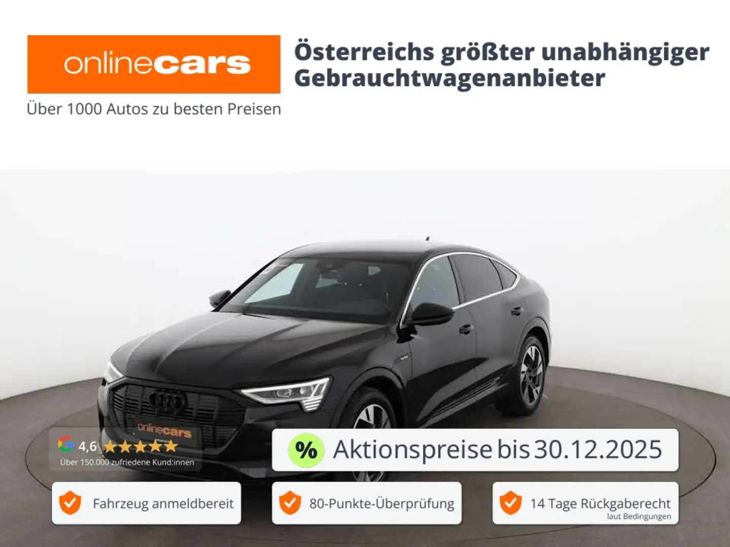 Audi e-tron SB 55 quattro 95kWh Aut MATRIX 360-CAM NAV Schwarz - 1