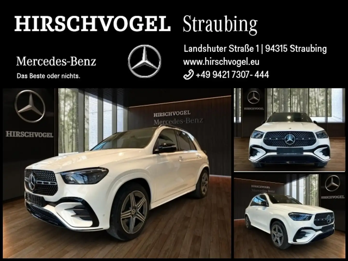 Mercedes-Benz GLE 350 de 4M AMG-Line Ext.+AIRMATIC+DISTRON+AHK Weiß - 1