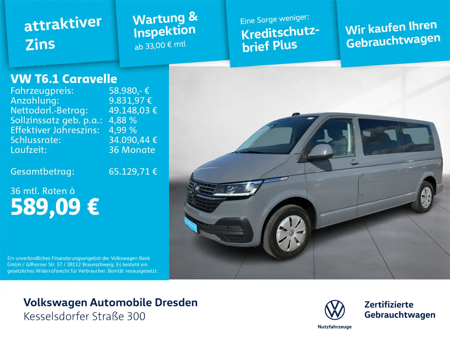 Volkswagen T6.1 Caravelle 2.0 TDI DSG Comfortline Kamera Na Grigio - 1