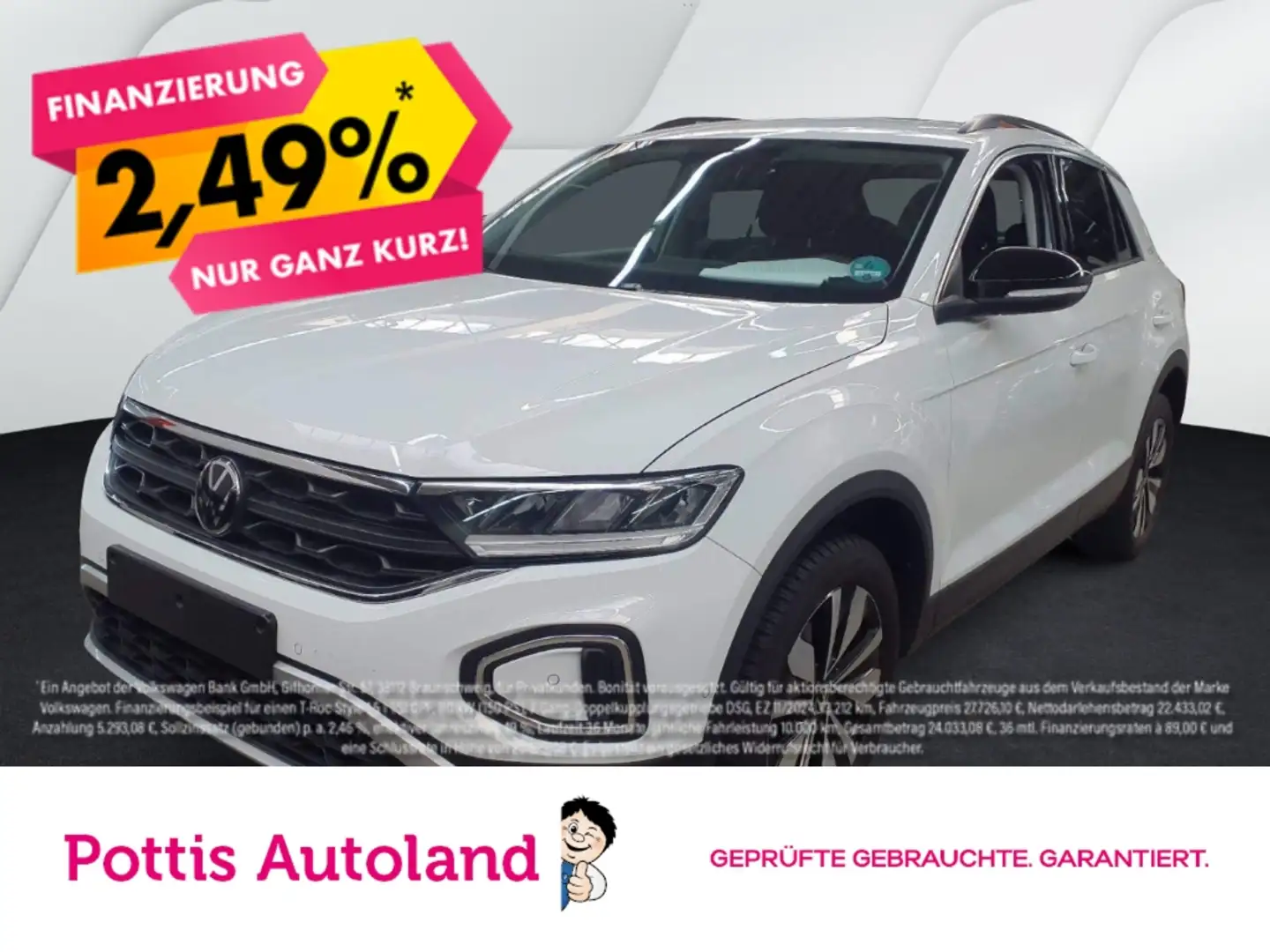 Volkswagen T-Roc 1.0 TSI GOAL PDC SITZHZG KLIMA LED Weiß - 1