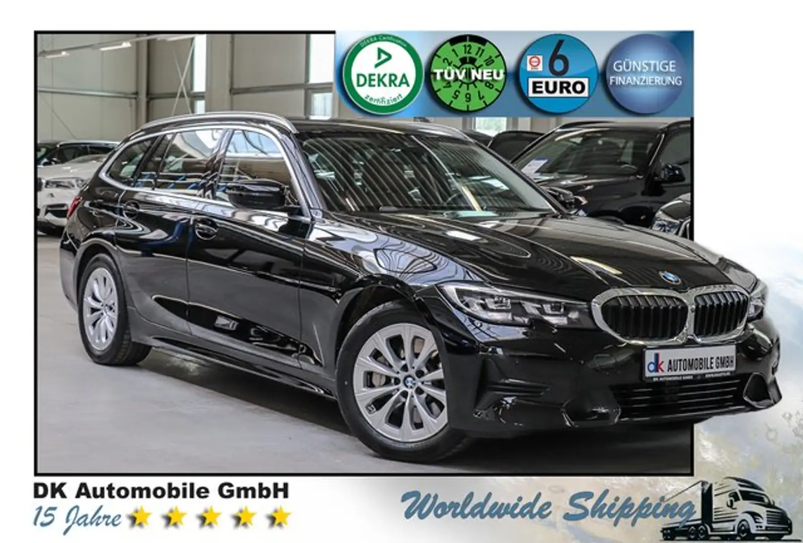 BMW 330 i Touring Aut/ADVANTAGE/SPORTLENKRAD/DACHRELING Noir - 1