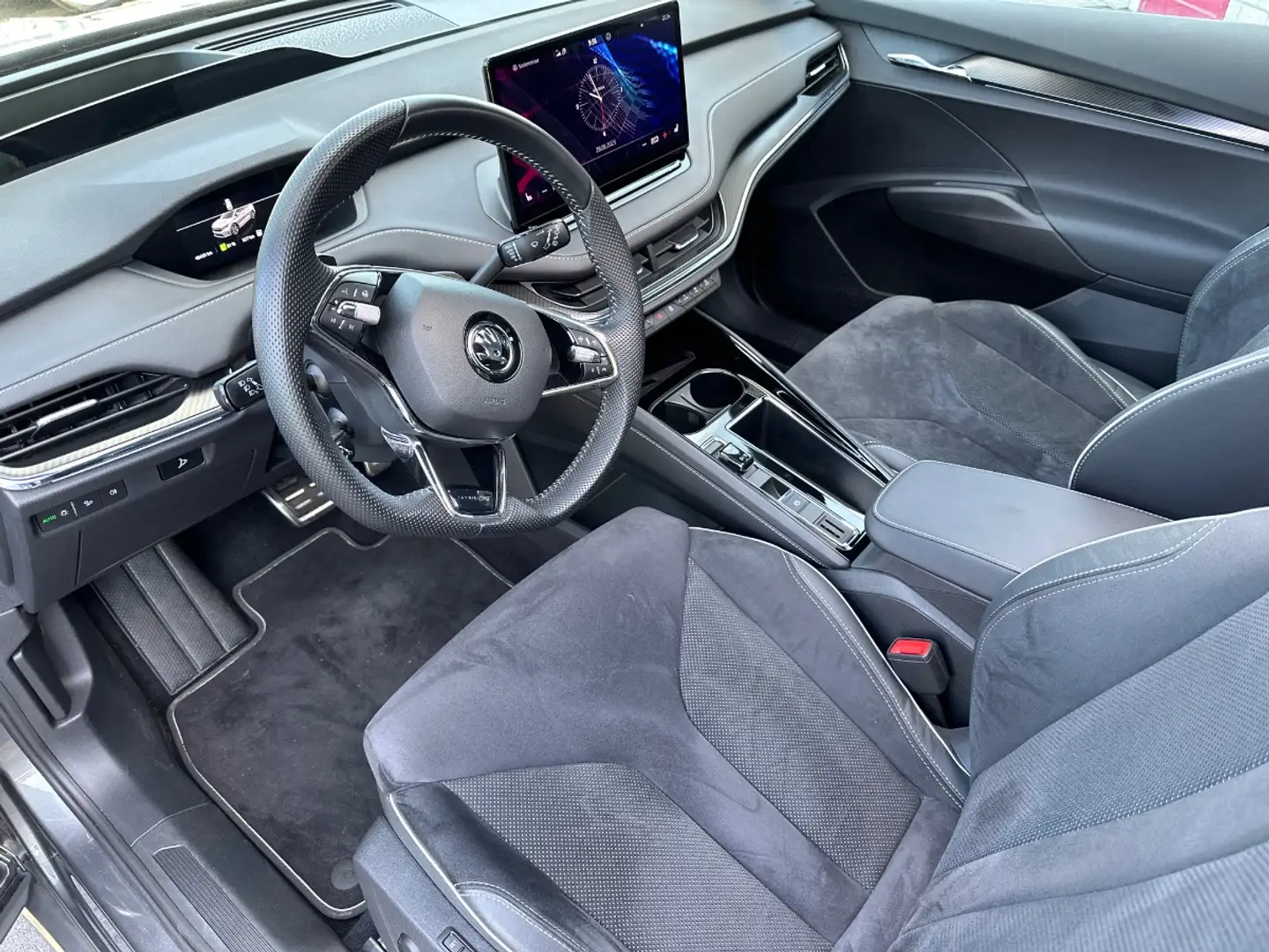 Skoda Enyaq iV 80X Sportline | Trekhaak | VOL | Grijs - 2