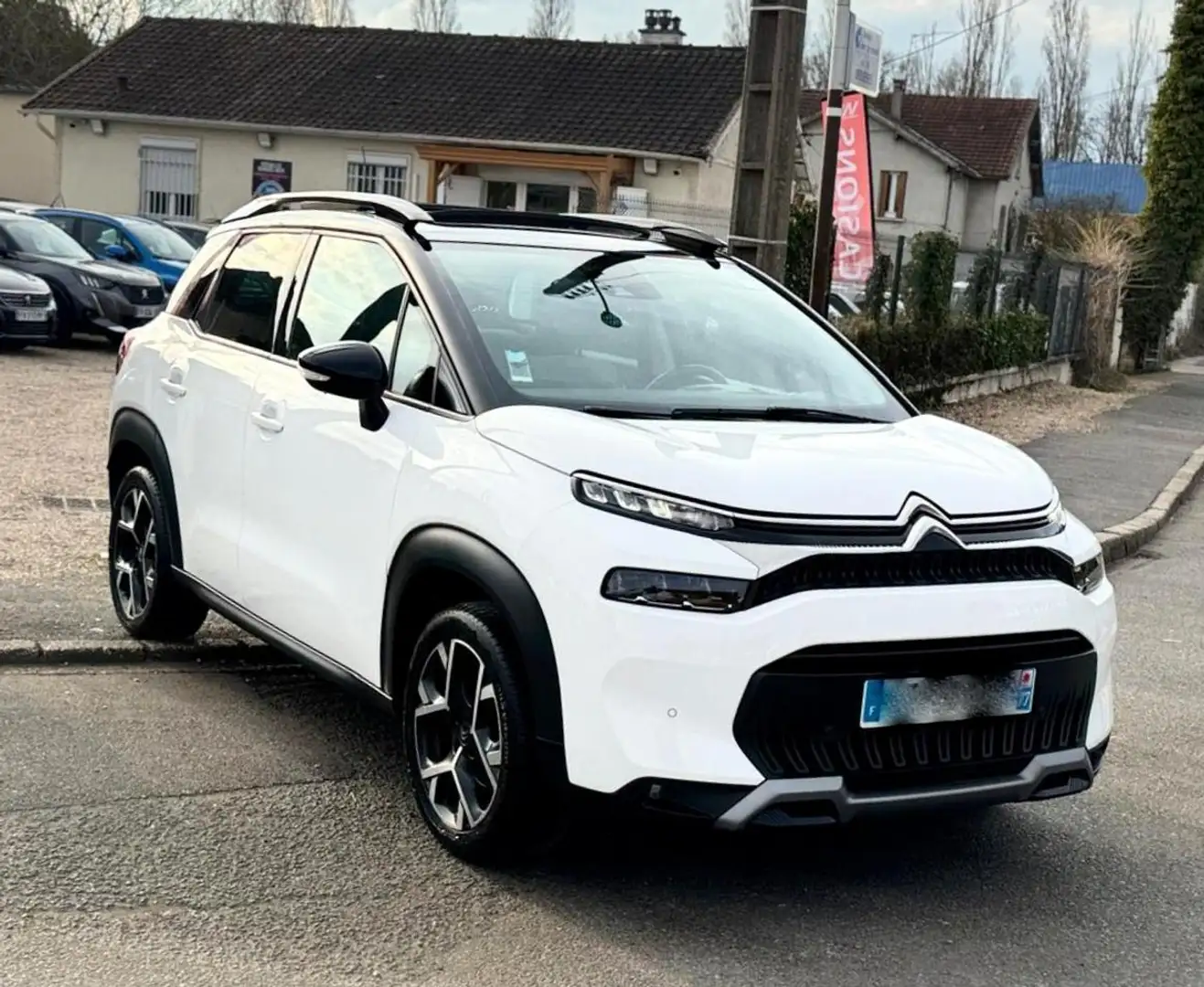 Citroen C3 Aircross SHINE PACK 1.2 PT 130CV BVA6 TOIT OUVRANT TBEG GAR Blanc - 1