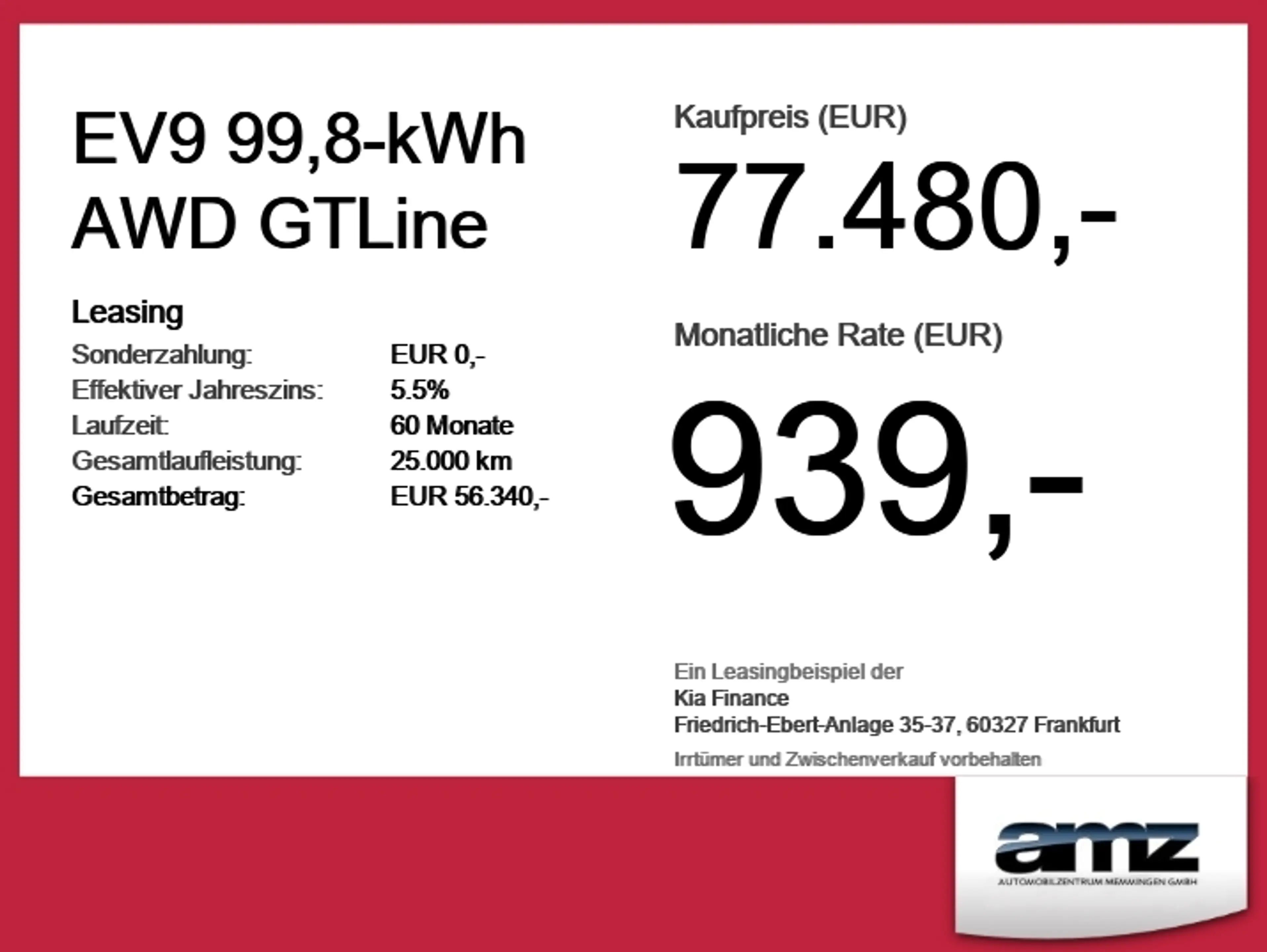 Kia EV9 99,8-kWh AWD GT-line Head-up-Display* — photo 6