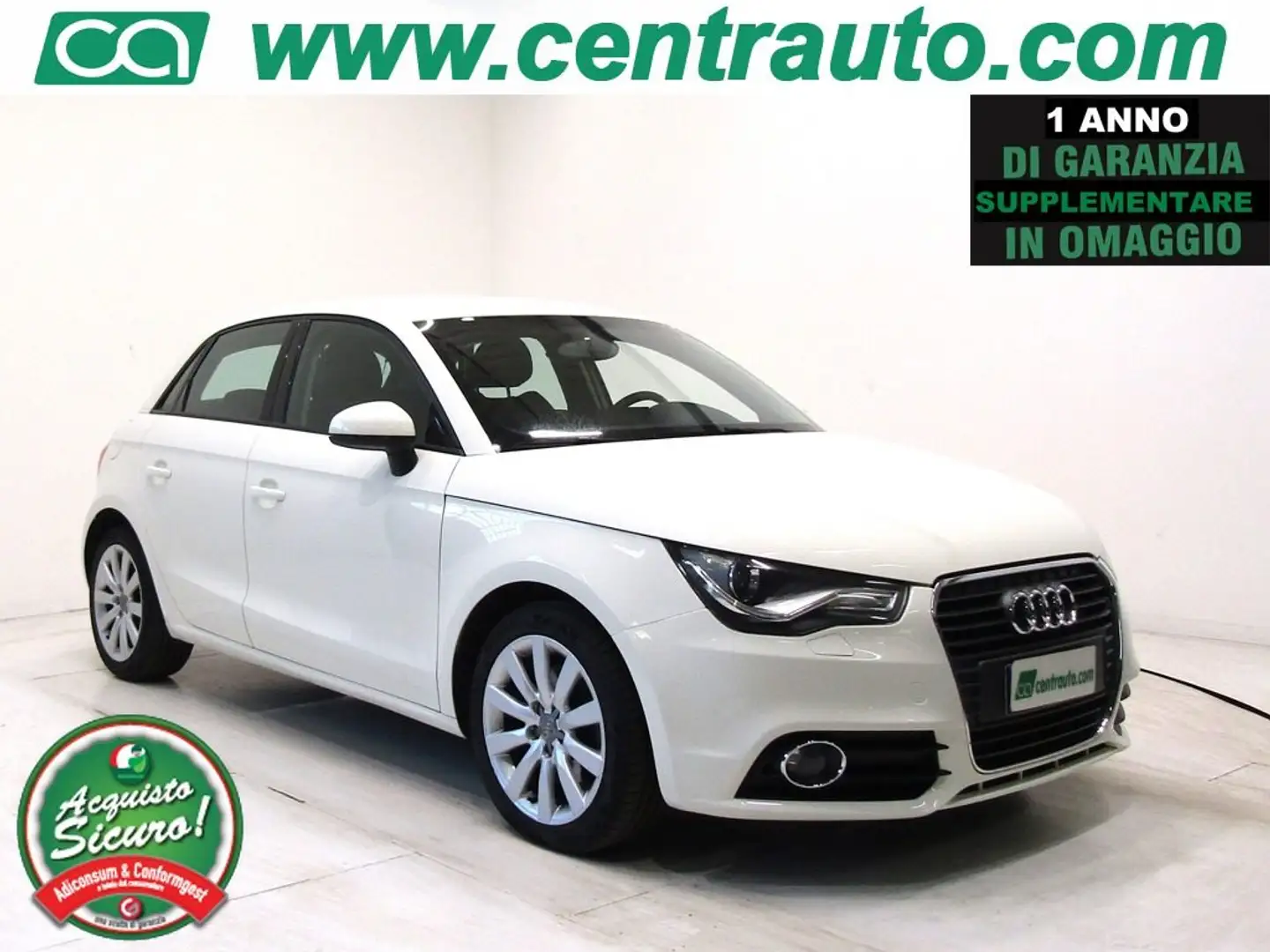 Audi A1 SPB 1.6 TDI Ambition 5P Manuale *OK NEOPATENTATI * Bianco - 1