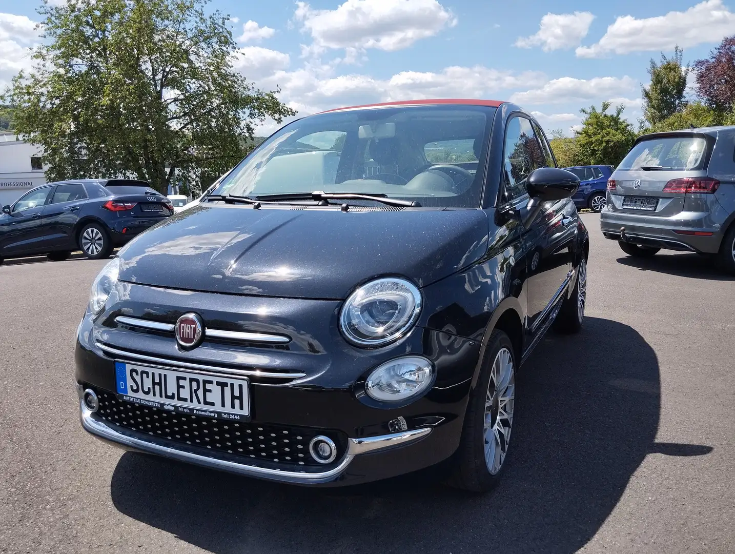 Fiat 500 Lounge, wenig km, elektr. Verdeck, Parkhilfe Noir - 1