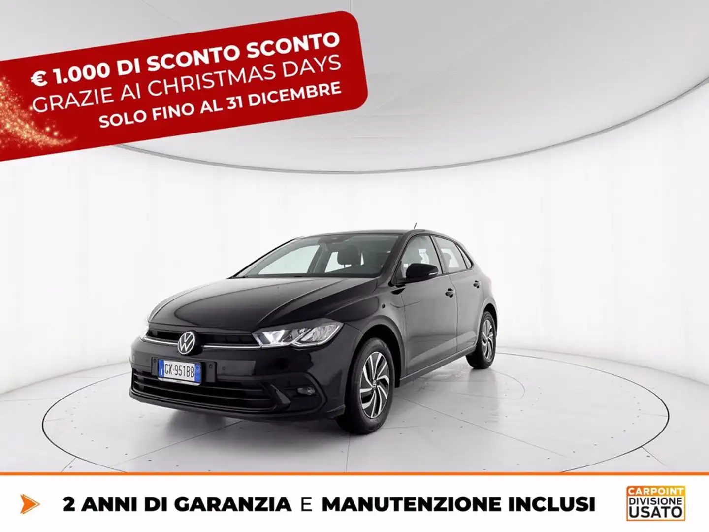 Volkswagen Polo 5p 1.0 tgi comfortline 90cv my19 Fekete - 1