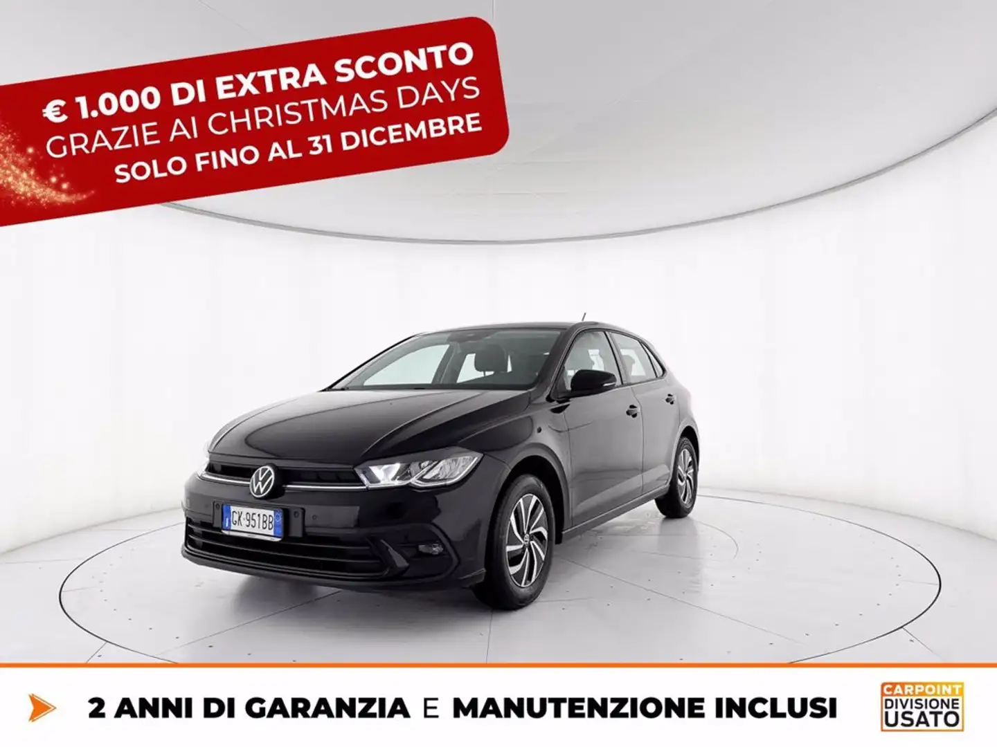 Volkswagen Polo 5p 1.0 tgi comfortline 90cv my19 Noir - 1