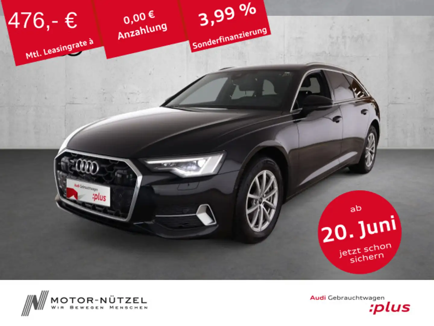 Audi A6 Avant 40 TDI QU ADVANCED MATRIX+HuD+AHK+360° Schwarz - 1