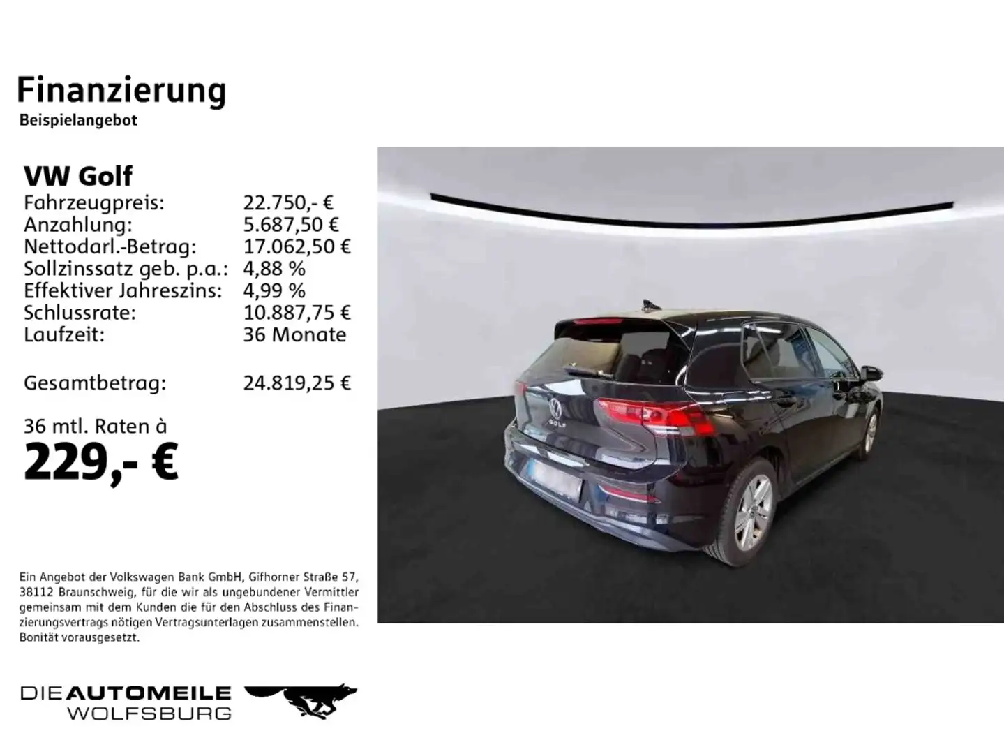 Volkswagen Golf 8 VIII 2.0 TDI DSG Life LED+/Stand/ACC Schwarz - 2