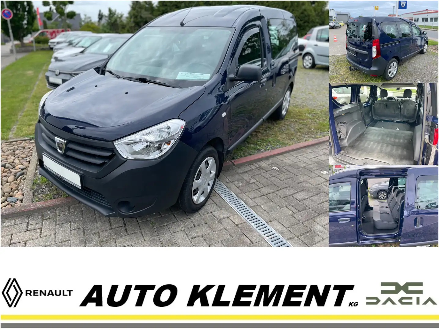 Dacia Dokker Ambiance 1.6 MPI LPG 85 1.Hand, Freisprecheinricht Bleu - 1