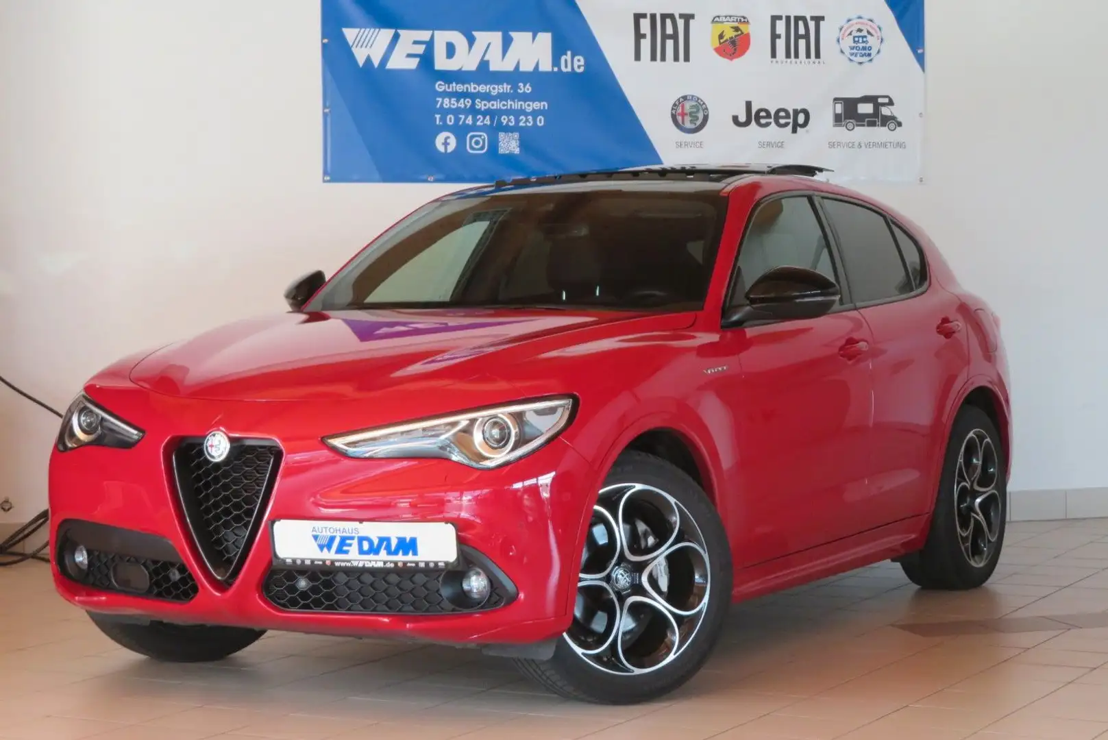 Alfa Romeo Stelvio Veloce Q4 2.2 Diesel 210PS *AHK,Schiebed Rouge - 1
