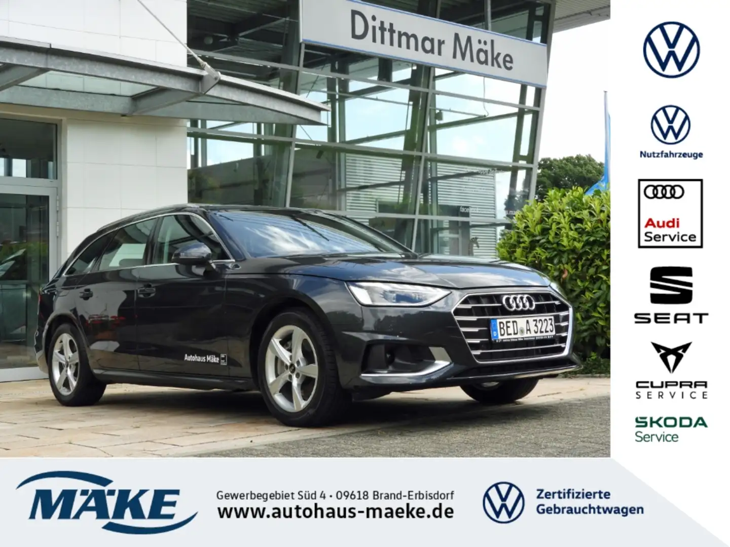 Audi A4 Avant advanced 40 TDI S-tronic Navi LED ACC Grau - 1
