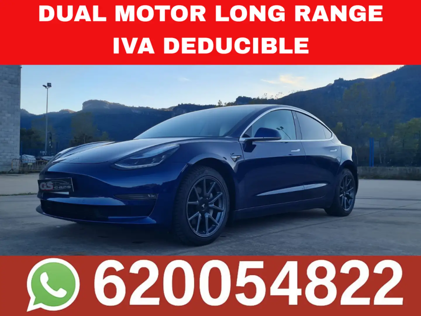 Tesla Model 3 Long-Range RWD Bleu - 1