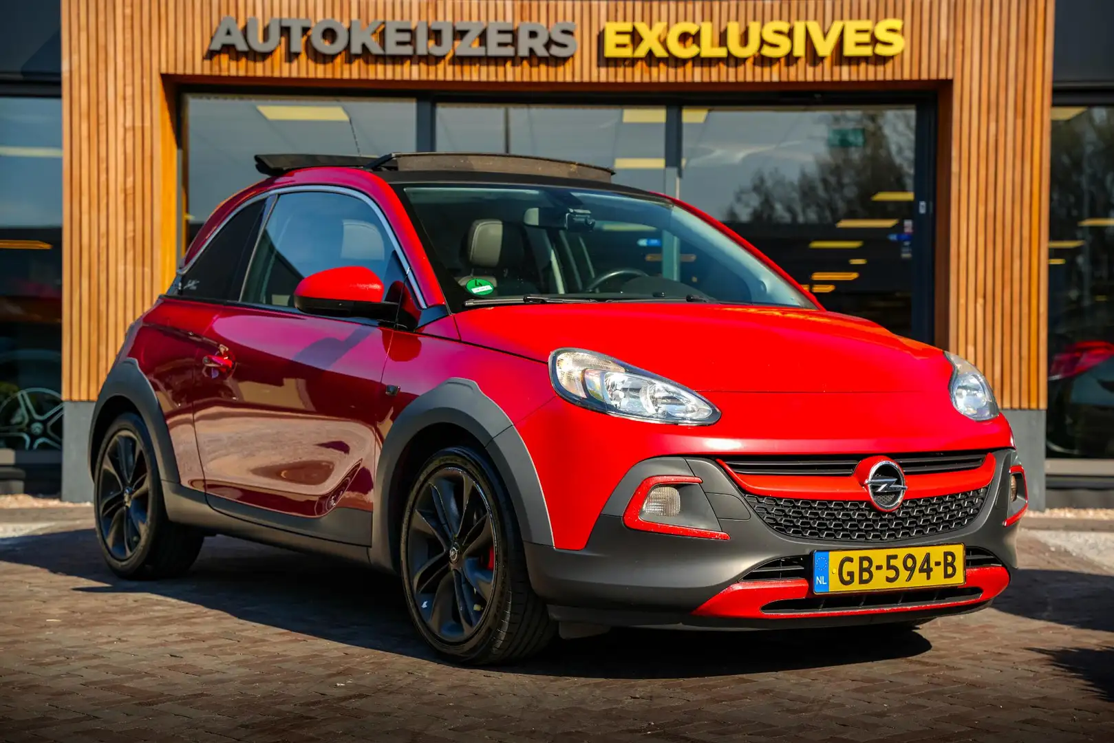 Opel Adam 1.0 Turbo Rocks Cabrio Airco Leer Cruise Mirrorlin Roşu - 1