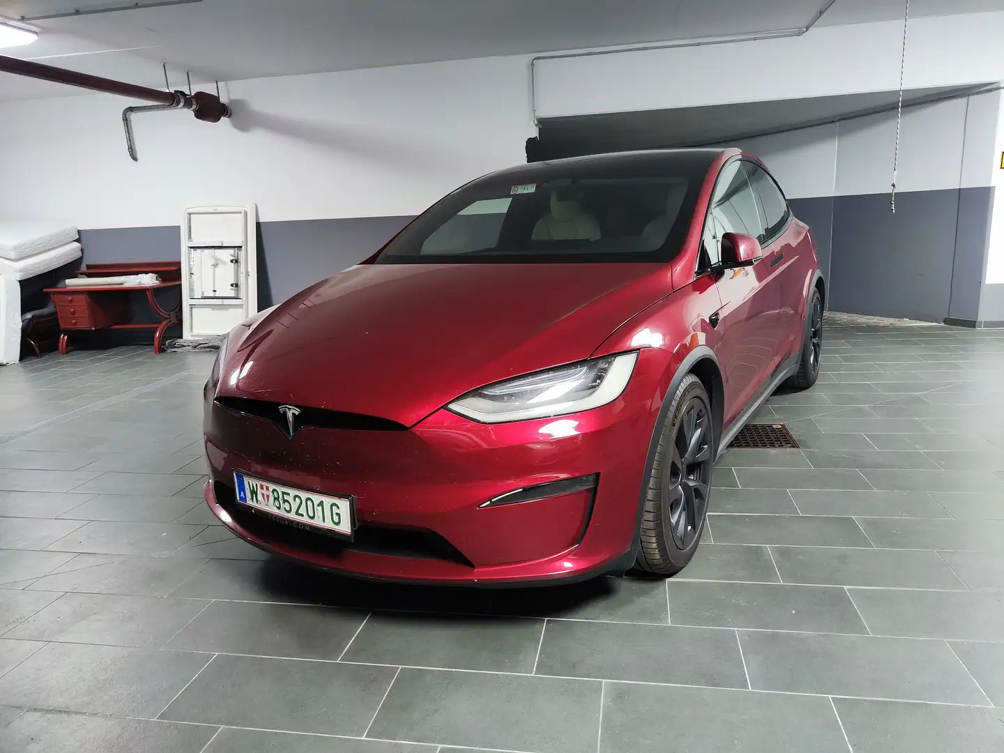 Tesla Model X Model X P100D 100kWh (mit Batterie) Piros - 1
