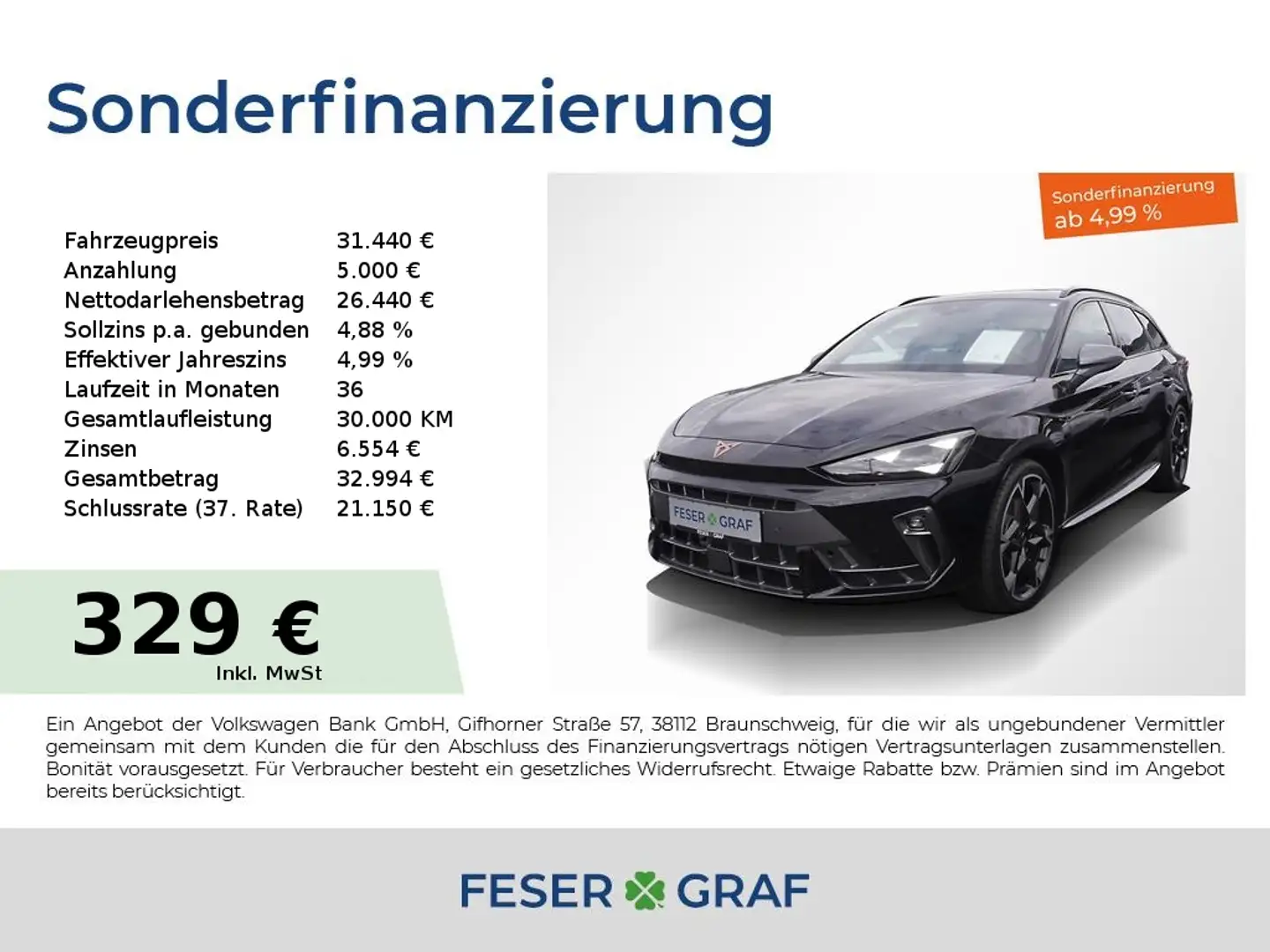 CUPRA Leon Sportstourer 1.5 eTSI DSG PANO KAMERA NAVI Schwarz - 1