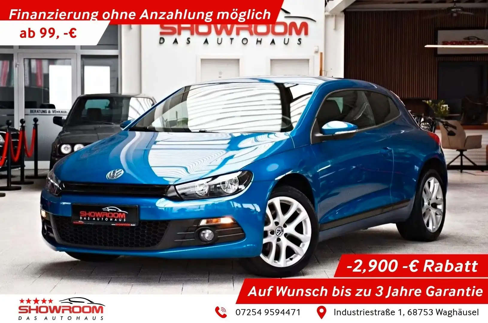 Volkswagen Scirocco 1.4 TSI 6-Gang Sport-Paket 1.Hand Blau - 1