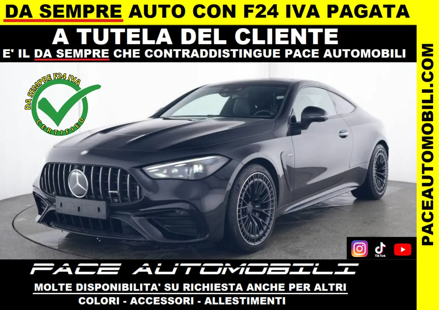 Mercedes-Benz CLE 53 AMG 4 MATIC + BLACK PACK EDITION 360 LED KAMERA TETTO Nero - 1