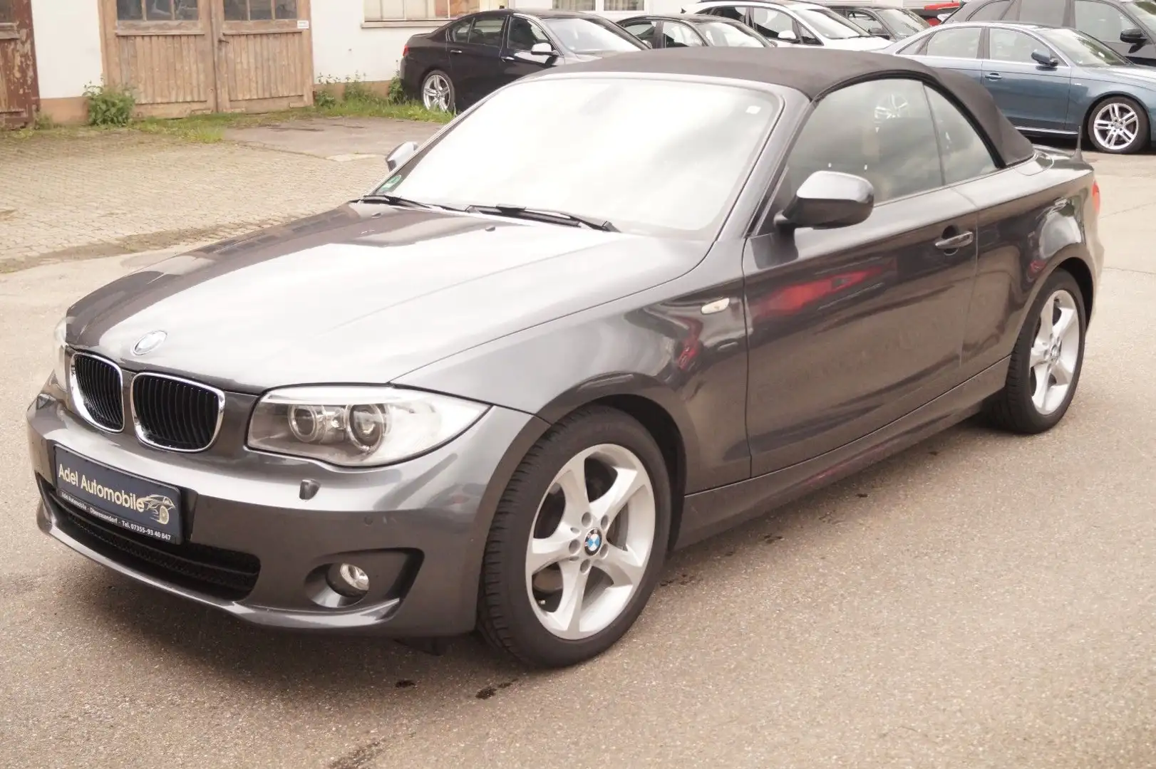 BMW 120 Baureihe 1 Cabrio 120d LEDER NAVI Grau - 1