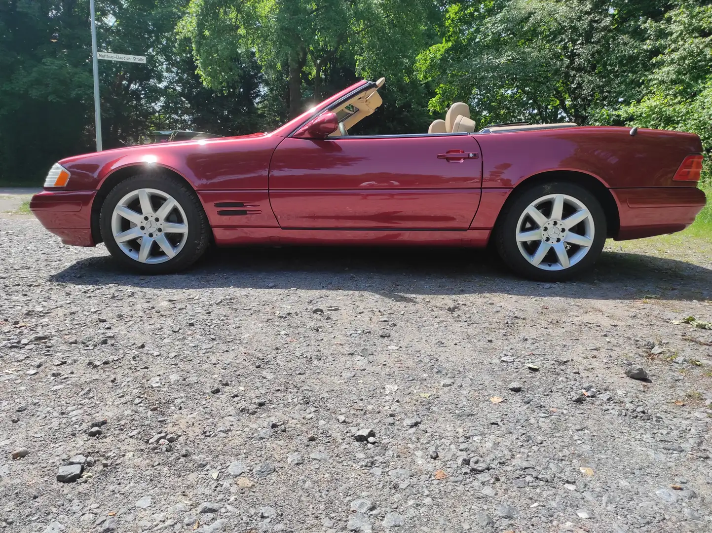 Mercedes-Benz SL 500 SL 500 Bernsteinrot-met., Leder beige Červená - 2