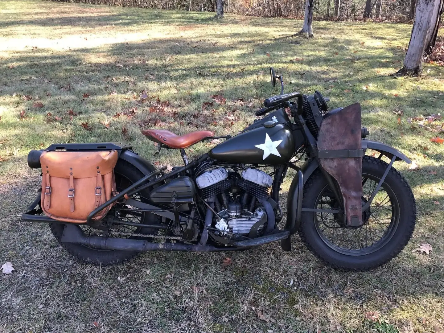 Harley-Davidson WLA 45 Armee Flathead Fekete - 1