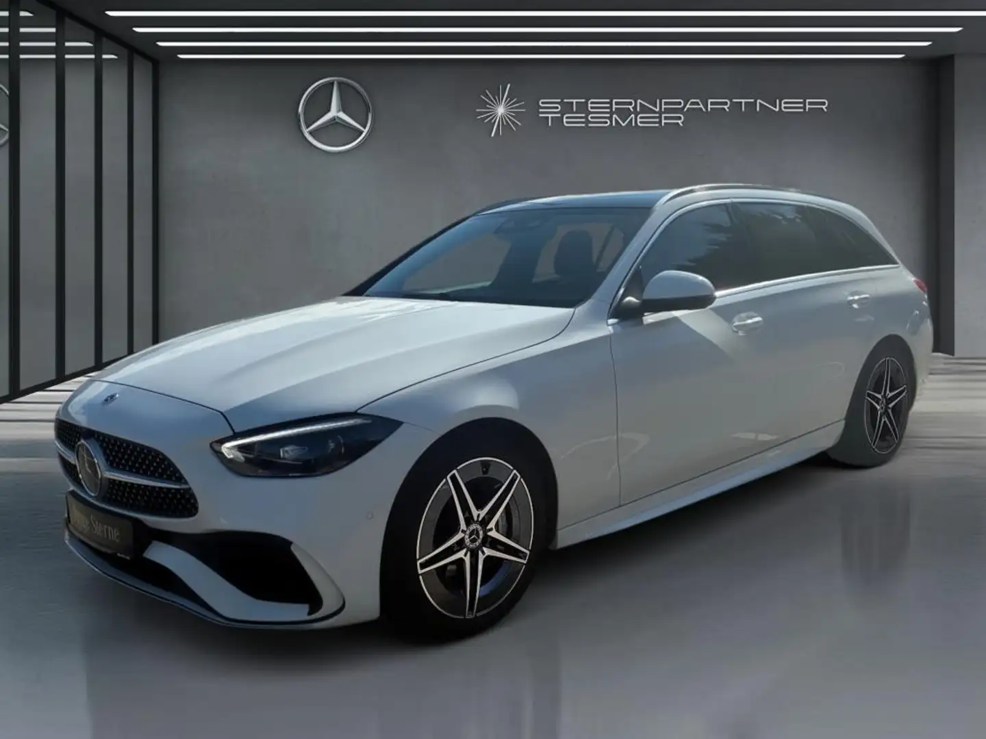 Mercedes-Benz C 220 d T AMG Panorama AHK Digit.Light 360° Weiß - 1